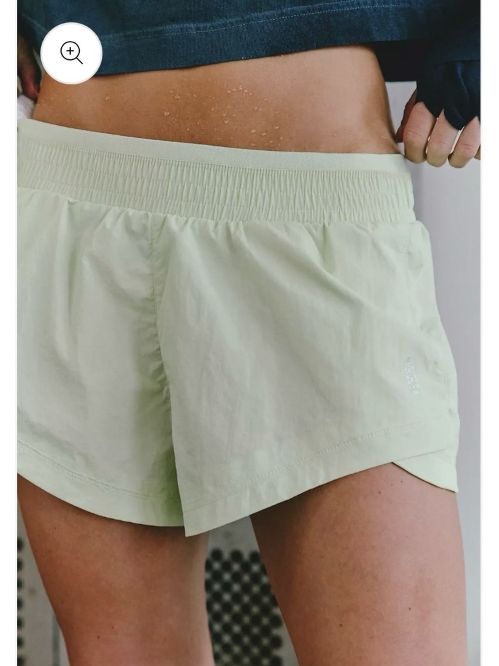FP MOVEMENT On The Go Run Shorts Whipped Lime Fresh Lime Athletic Running Shorts